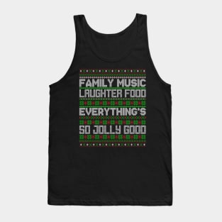 Family Music. Ugly Christmas Sweater Tank Top